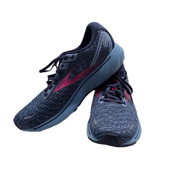 Brooks Ghost 14 Women’s Sz 10M Blue Fuschia Running Shoe Athletic Gym Training - Picture 5 of 11